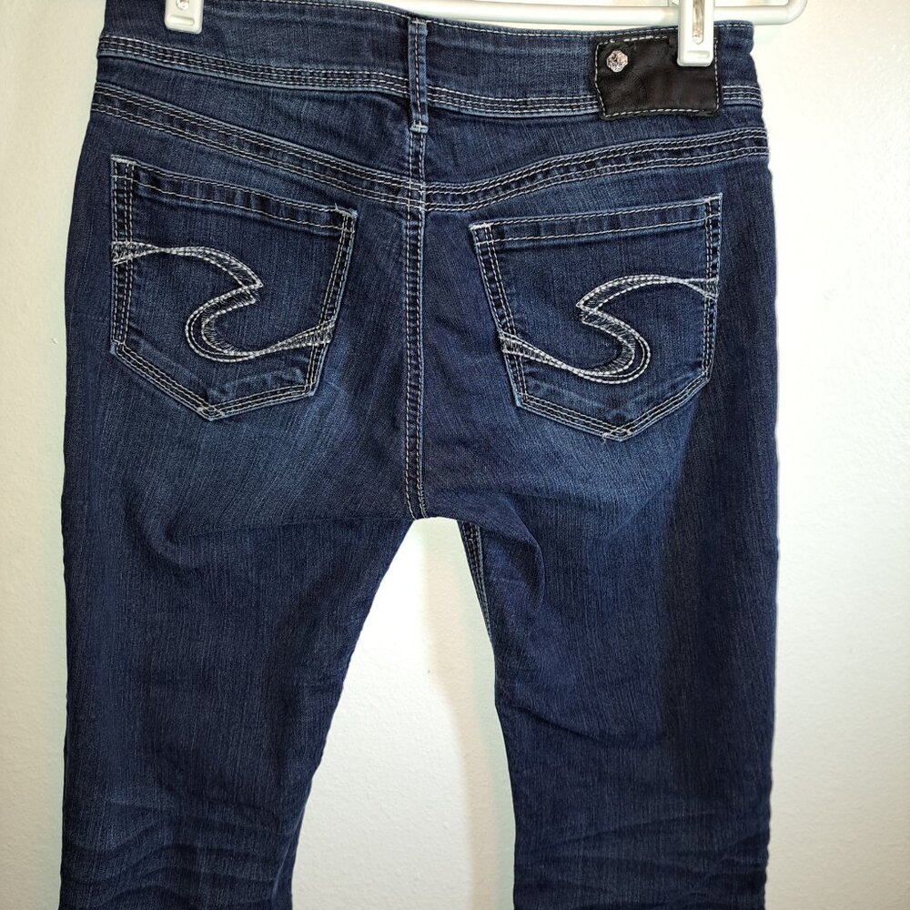 Silver Jeans Suki Straight W/Embroidered Pockets and Rhinestones Embellishments